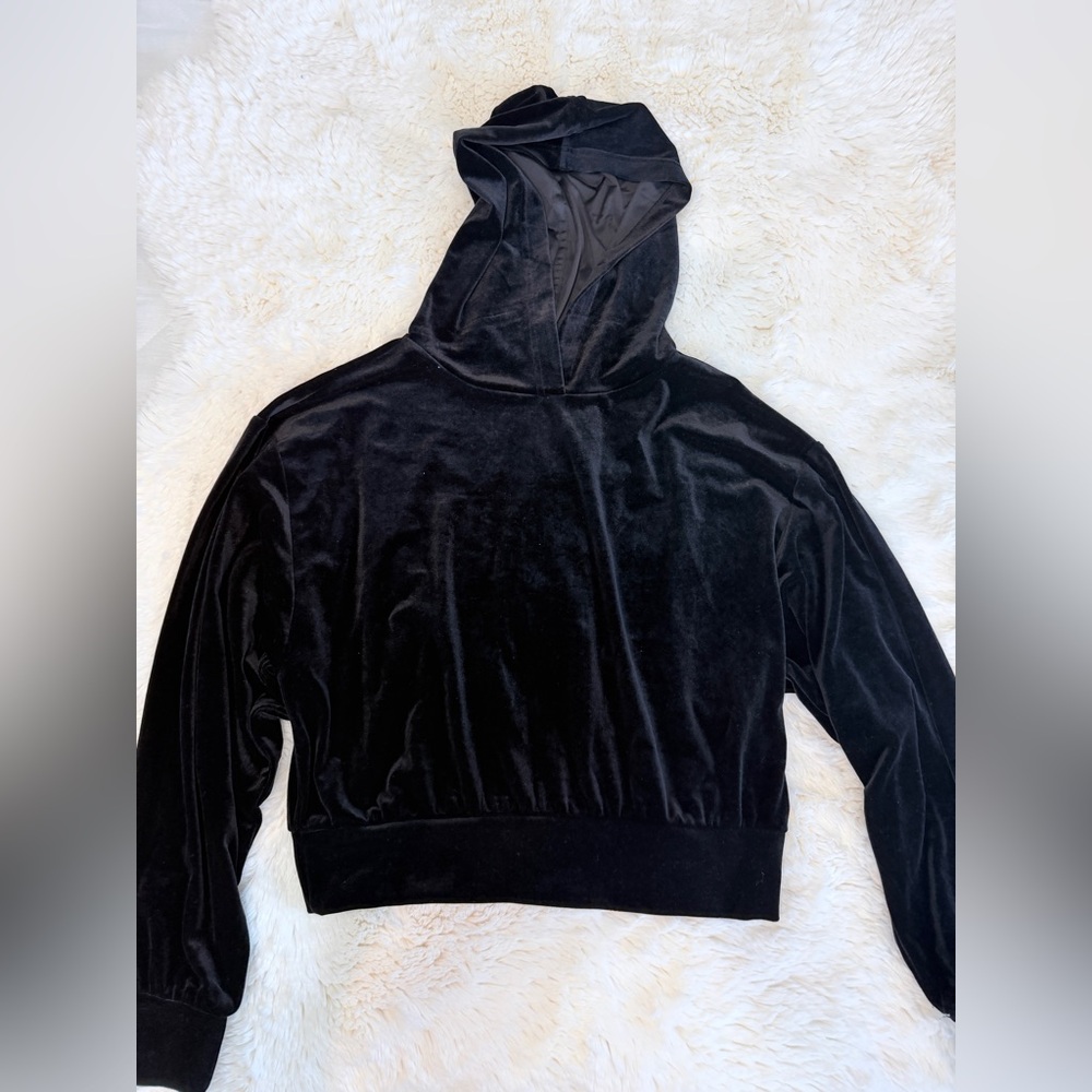 Express Black Velvet Hoodie